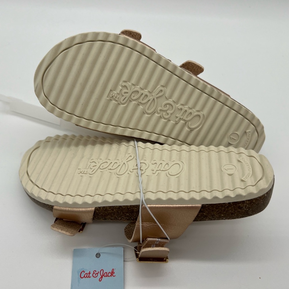 Cat And Jack Slip On Slide Sandal Kids Rose Gold Girls - Picture 6 of 6